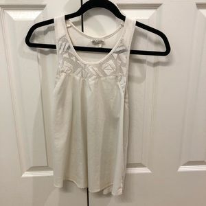 Off white/cream racer back tank top